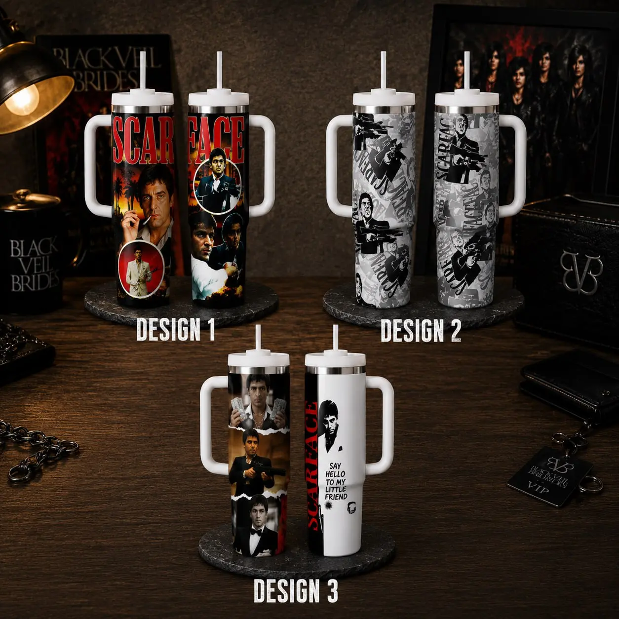 Scarrfacee T0ny M0ntanaa Movie 40Oz Tumbler, Old Movie Gift For Fans