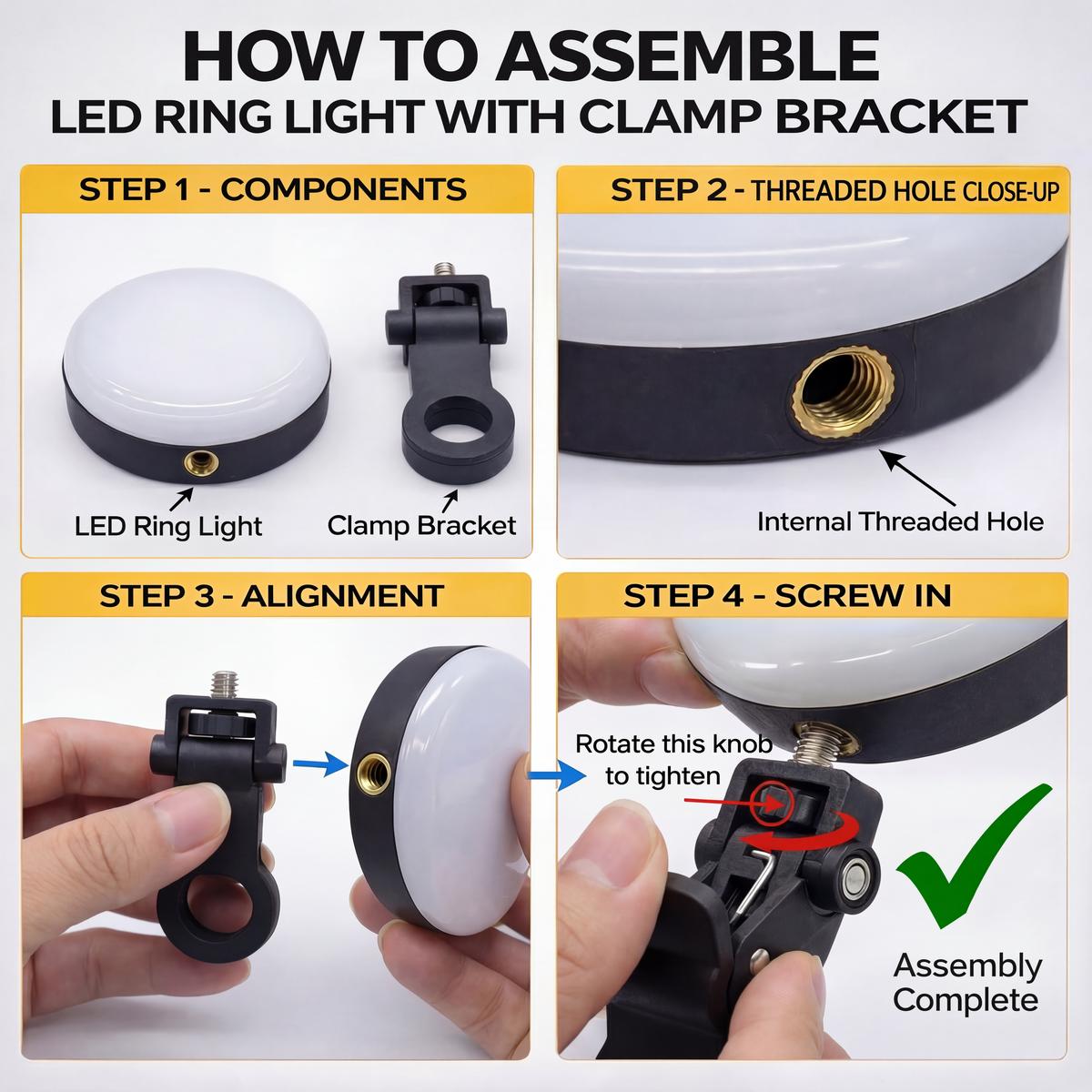 Rechargeable Portable USB Selfie Fill Light | Dual LED Clip-On + Magnetic Design | 3 Adjustable Color Temperatures (Natural / Warm / White) | Perfect Lighting for Live Streaming, Video Calls, Makeup & Selfies | Great Easter Gift