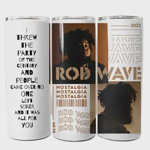 Rod Wave Fan Tumbler Cup (with straw)