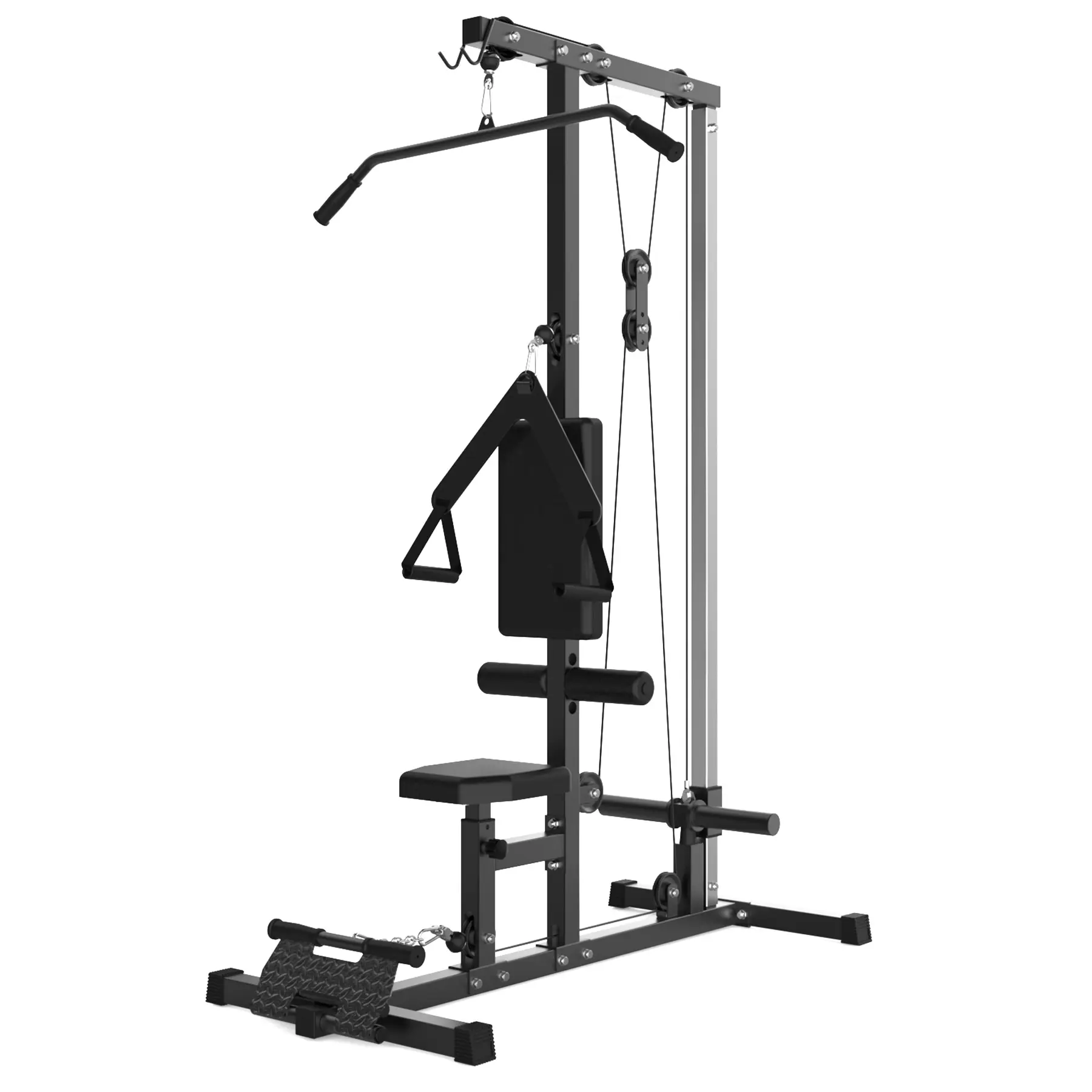 [Football Fan SeasonDeal] 2026 New Multifunctional LAT Pulldown and Cable Row Machine for Home Gym – Full-Body Strength Training, High & Low Pulley System, Adjustable Leg Support – Heavy-Duty Steel Build