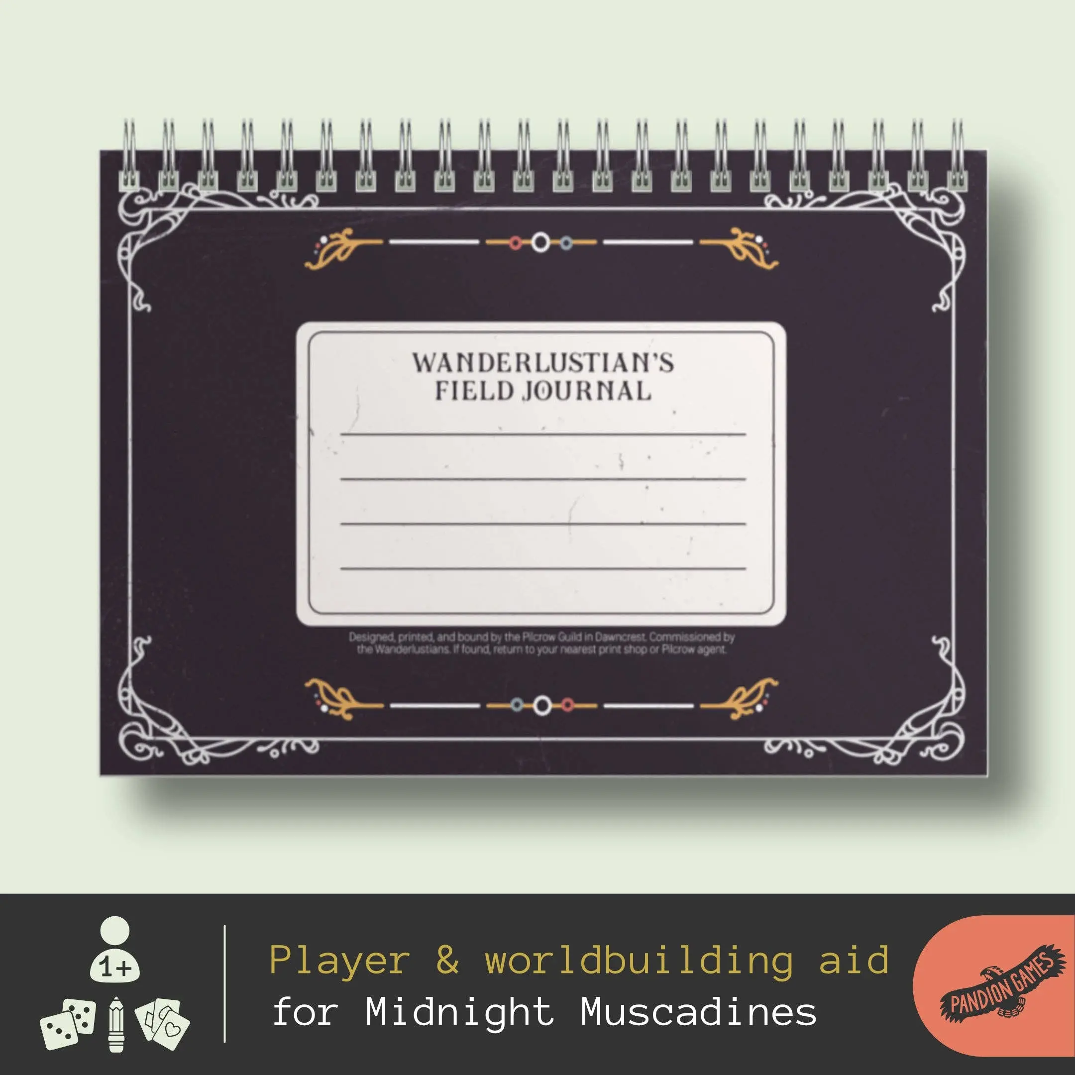 Aesthetic Customized Soft Cover Midnight Muscadines Spiral Notebook - Magic Jam Wanderlustian Themed, Board Game Enthusiasts' Player Journal & Worldbuilding Aid to Create Adventure Outlines