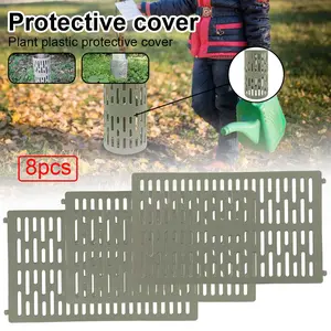 8Pcs Plastic Tree Trunk Protector Cover Interlocking Tree Trunk Wraps Tree Guard