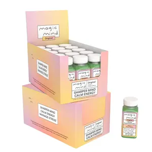 Magic Mind Energy And Focus Drink Shots - (30 Pack) Stress Relieving, No Jitters, Ashwagandha, Vitamin B12, Vitamin C, Matcha Green Tea, Functional Mushrooms - 2 FL Oz