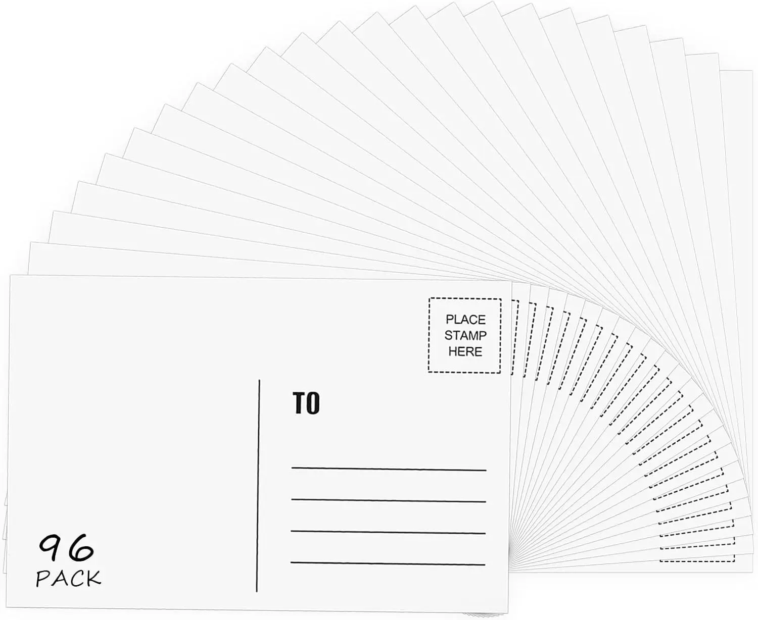 96 Pcs Blank Postcards for Mailing, 4x6 inches Post Cards, 300 GSM White Cardstock Paper, Mailable Printable Postcards for Thank You Notes, Invitations, Birthday, DIY Cards, Business Use