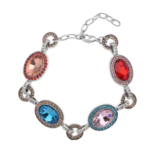 Glass Crystal Bracelet for Women Jewelry Wedding Birthday Christmas Gifts for Women