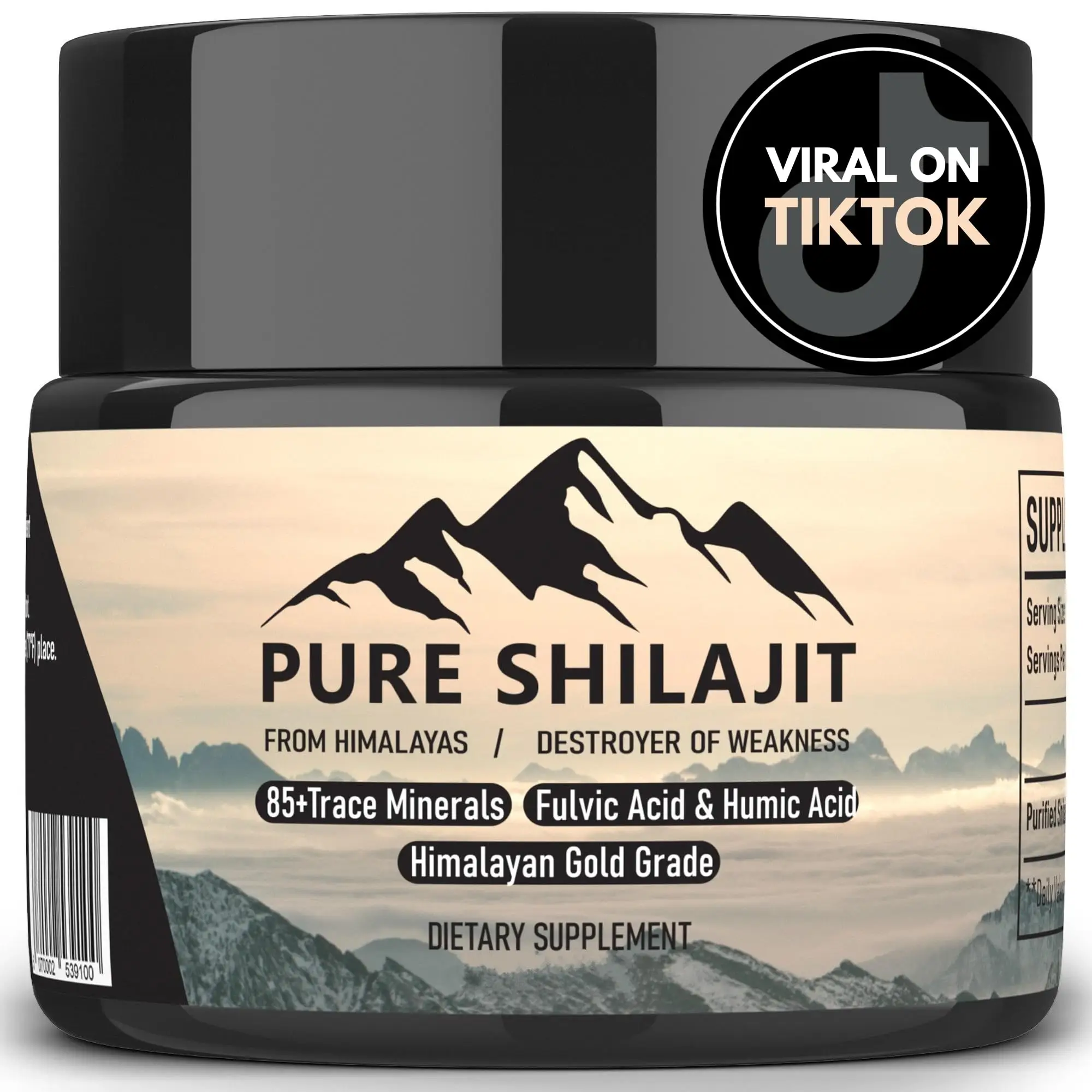 Pure Shilajit Himilayan Resin for Men and Women, Organic Natural Supplement with 85+ Trace Minerals + Humic Acid, High Potency Providing Energy, Stren