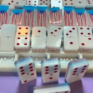 Puerto Rican Domino Set, Traditional Handcrafted Game Set for Family Gatherings, Classic Tabletop Entertainment for Adults