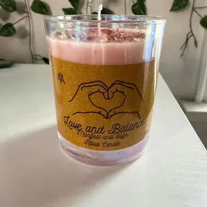 Love and Balance Ritual Candle - Manifest and Align with Heart Design to bring balance back in