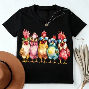 Chicken Shirt, Women Chicken Tee, Funny Farmer Shirt, Love Chickens, Animal Shirt, Graphic Pattern