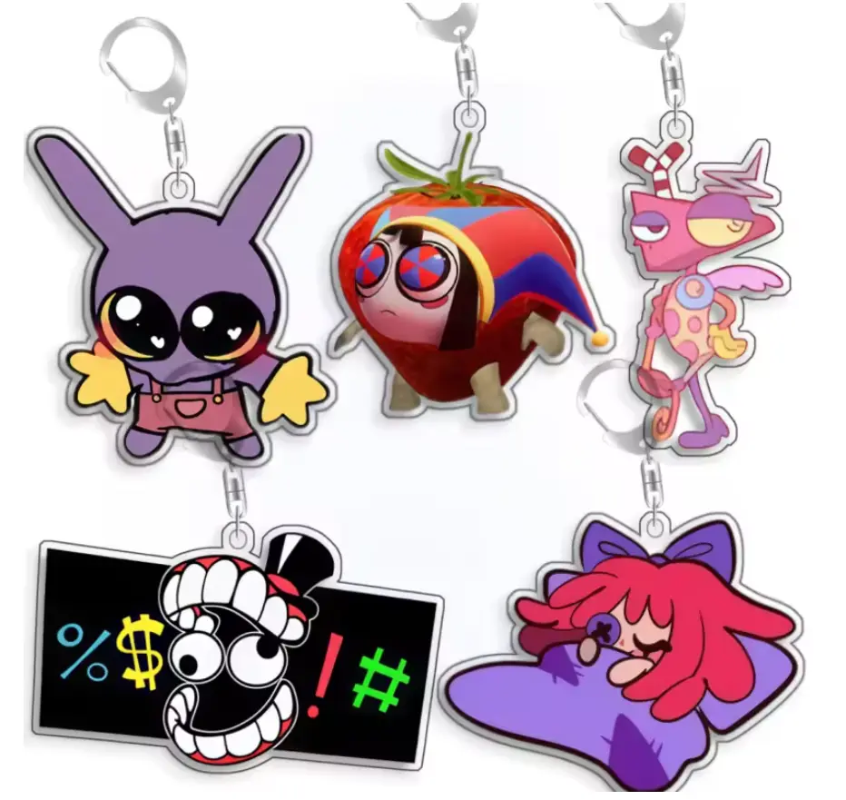 20 Designs - The Amazing Digital Circus Keychain, tadc keychain, TADC Jax Pomni Ragatha Gangle Acrylic Keychain, Cute Cartoon Anime Keychain Charm