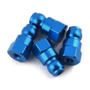 Team Associated RC10B74 10mm Shock Bushing (Blue) (4)