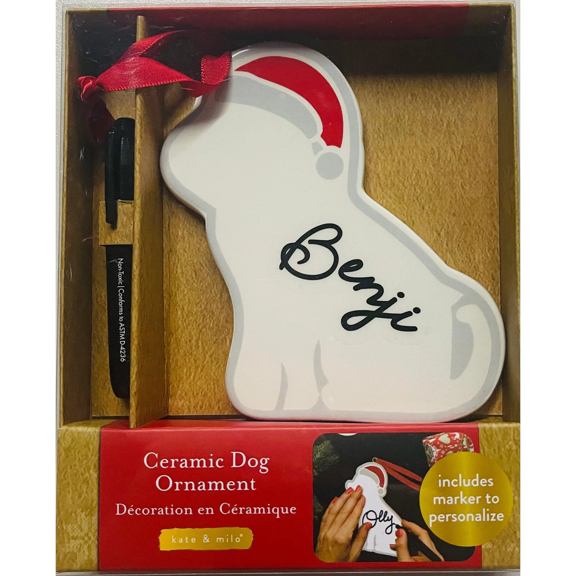 ceramic dog ornament