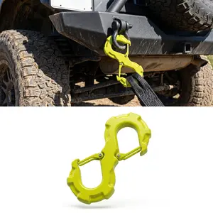 Heavy-Duty Forged S-Type Winch Hook, Dual Recovery Shackle with Anti-Slip Lock, Ultimate 4x4 Off-Road Towing Hook for Truck/SUV/Jeep