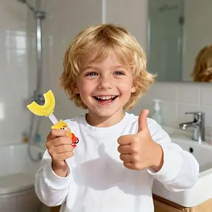 Baby Toothbrush U-Shaped Silicone Soft Bristles Cartoon Design, Gentle Cleaning & Easy Grip, Perfect for Newborns & Infants