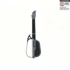 Foldable Stringless Electronic Guitar for Kids Aged 3+, Beginner Toy Made of Abs Material, Portable Music Instrument for Outdoor Camping, Toddler Guitar