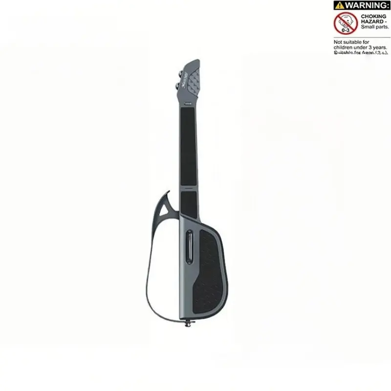 Foldable Stringless Electronic Guitar for Kids Aged 3+, Beginner Toy Made of Abs Material, Portable Music Instrument for Outdoor Camping, Toddler Guitar
