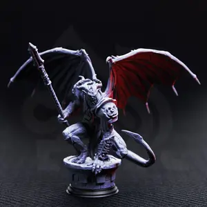 Bell Tower Gargoyle 3D Printed Resin Miniature - DM Stash Character Figure, Collectible Home Decor Statue for Room Decor, 3D-Printed Resin Miniatures, Character Figure Miniatures