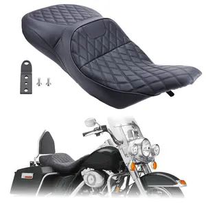 Driver Passenger Seat for Harley Electra Glide Standard Classic Ultra Classic FLHTC FLHT 1997-2006 2007 with Diamond Stitching