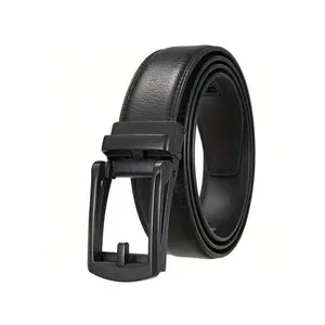 Premium cowhide leather braided belt for men, featuring an automatic buckle and stretch design. Suitable for daily and formal occasions, a thoughtful gift choice for men.