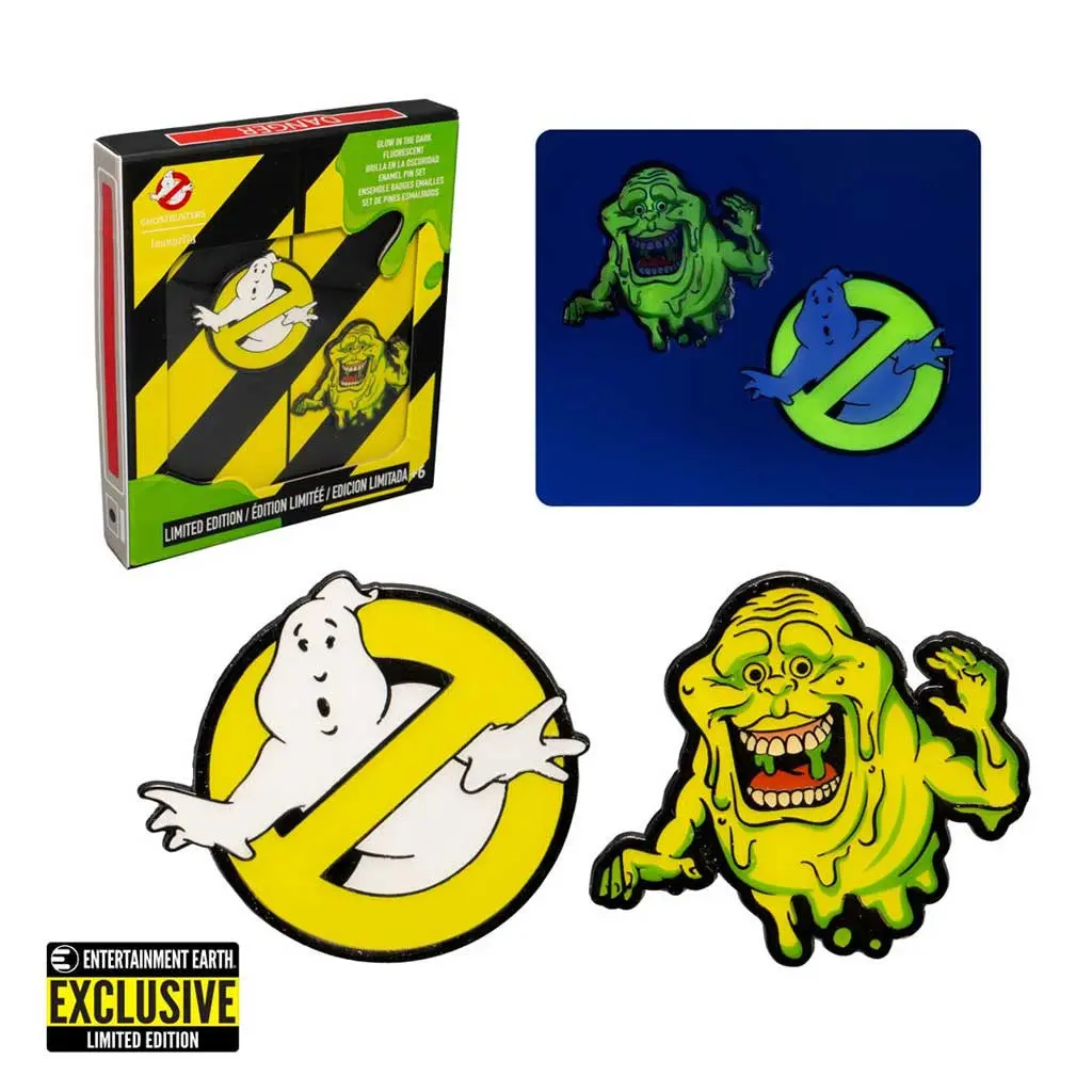 Ghostbusters Glow-in-the-Dark Pin Set of 2 Limited Edition Enamel Pin Set