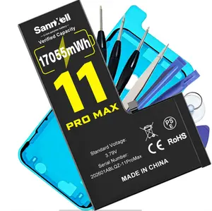 SannXell Upgraded High Capacity 17055mWh Battery for iPhone 11 Pro Max Replacement, 0 Cycle A2161 A2218 A2220 Model, Ultra Long Lasting Li-ion Battery for iPhone 11 Pro Max, with Full Repair Tool Kit