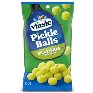 Vlasic Pickle Balls, Dill Pickle Flavored Corn Puffs, 2 oz.