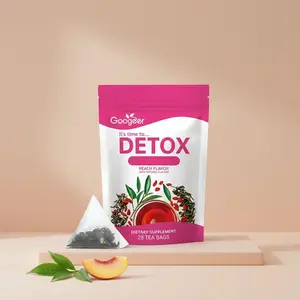 Peach Flavor Detox tea Natural Supplement with Natural Flavors 28 Tea Bags Healthcare Fitness Edible Dietary Nutritional Supplements
