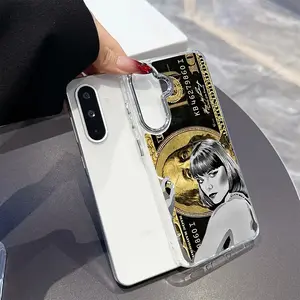 Movie S-Scarface Cool Money Woman Phone Case for Samsung for galaxy A26 A36 A55 A35 A06 A16 A05 A14 A24 A34 A54 A15 A05S A25 A23 A33 A53 A73 A13 4G 5G Metal Silver Lens Frame Transparent Soft Back Cover