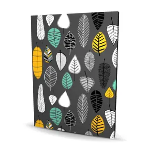 212 MAIN Unframed Turquoise Leaves Wall Artwork - 36x48 in. Nature-Themed Artistic Illustration, Unframed Art Print for Room Decoration (Home Decor Posters & Prints)
