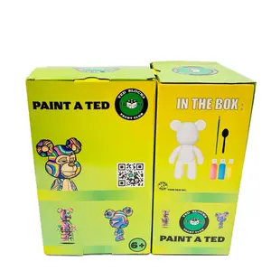 Paint A Ted , A Creative Home Decoration Handmade Bear Doll for Birthday Gift, DIY Kits for Adults, 9.05 inch