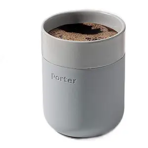 Porter Ceramic Mug w/ Protective Silicone Sleeve, Slate 12 Ounces | On-the-Go | No Seal Tight | Reusable Cup for Coffee or Tea | Portable | Dishwasher Safe Drinkware Tumbler Washable Reuse Stylish hydro jug Tumbler