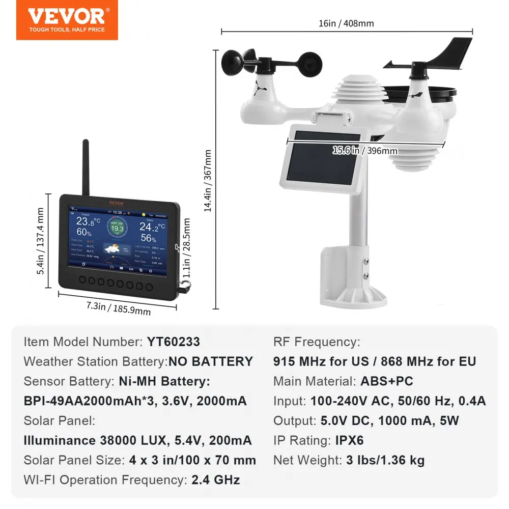 Upgraded - 10-Level Bright 7" TFT with WiFi Remote