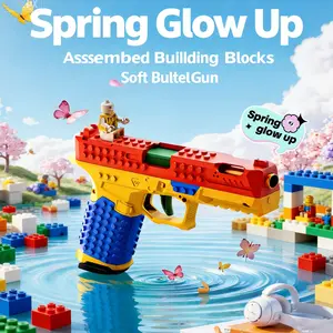 SIG17 Tactical DIY Building Block   Set with   - Essential for Outdoor Team Strategy & Collaboration Games & Ideal Festival Gift, DIY Creative Handgun STEM  Display, Suitable for Children Aged 12+ outdoor summer Vibrant Color 1911 Model Toy Gun
