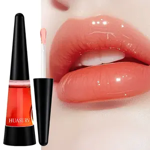 Huasurv Hydrating Lip Oil Balm, Moisturizing Glossy Tinted Colored Lipstick Base, Long-Lasting Natural Plumpness, Suitable for Dry Lips