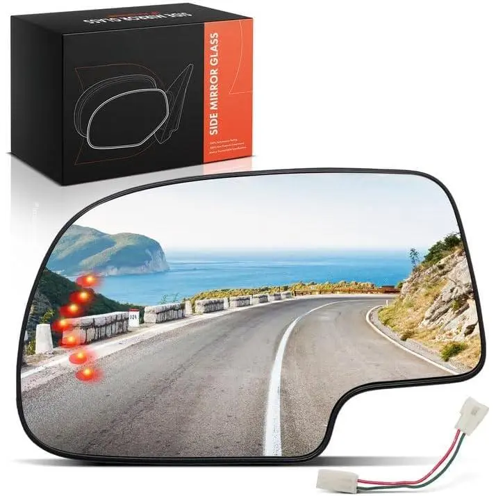 Driver Side Heated Mirror Glass - Compatible with 2003-2007 Chevy Silverado, Avalanche, Suburban, Tahoe & GMC Sierra, Yukon & Cadillac Escalade - Exterior Side View Mirror with Turn Signal