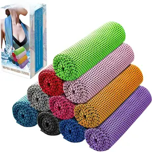 Cooling Towel 10pcs Ice Towels for Neck and Face Microfiber Cooling Towels - Versatile Use for Gym, Travel, Yoga, Camping, Running