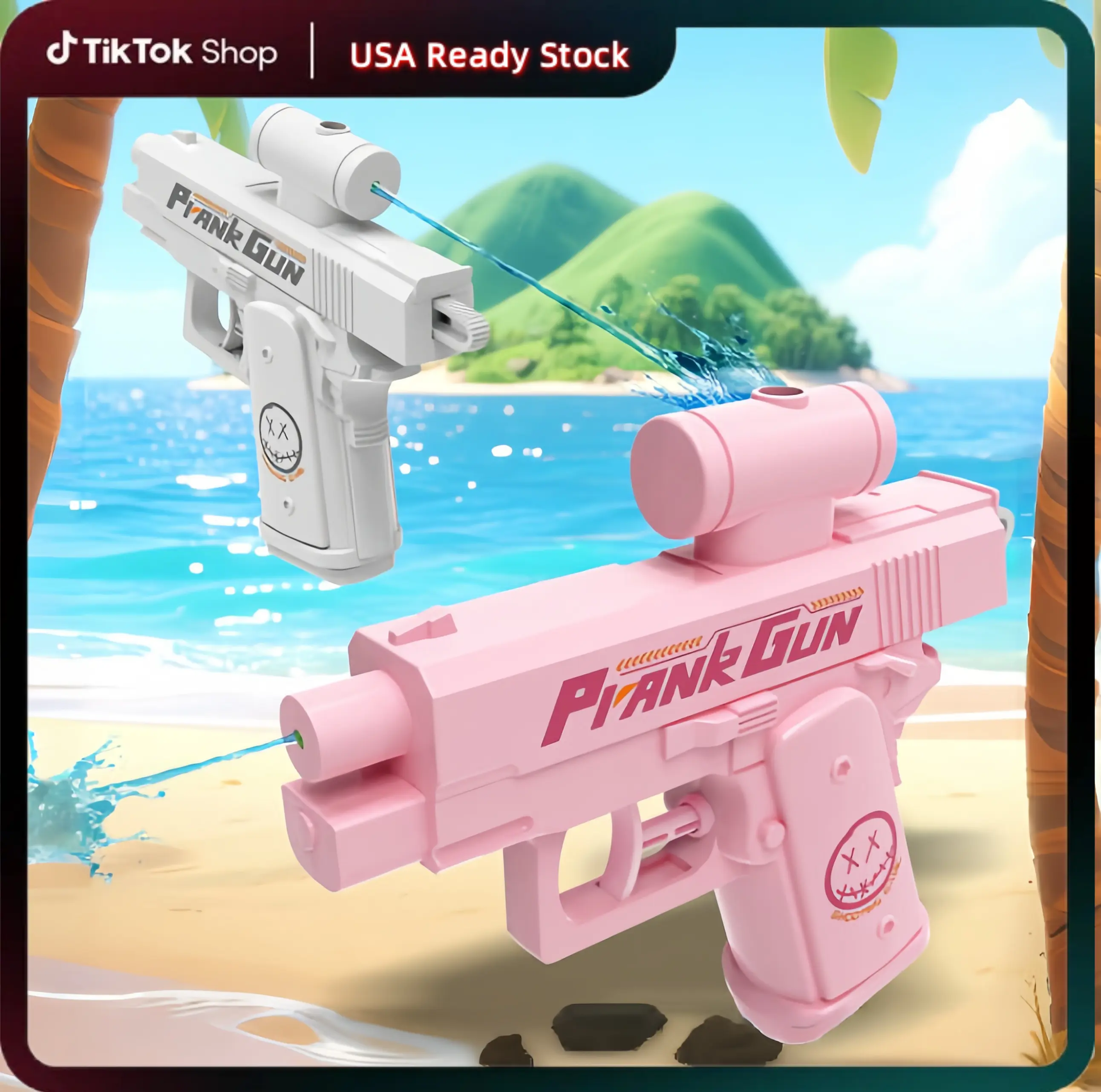 Summer New Creative Double Sided Reverse Water Spray Gun, Prank Gun, LargeCapacityOutdoor Water CannonToy, Automatic Water Gun Range: 8 Meters