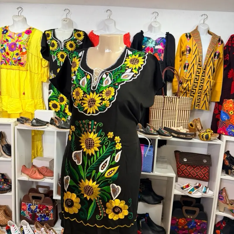 Vestidos mariposa campesino - Handmade Embroidered Dresses in Oaxaca hand made in Mexico