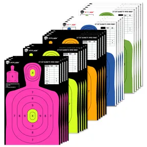 ATFLBOX 5-Color Silhouette Paper Target For The Range, 23X35 inch High Visibility Target Paper For  Indoor and Outdoor Use