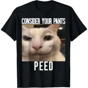 Consider Your Pants Peed Weird Cat Meme Funny Memes Brainrot T-Shirt
