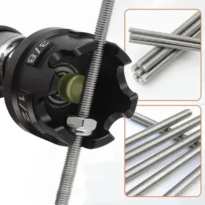 Heavy-Duty Nut Rotating Drill Attachment, Quick-Turn Adjustable for All Threaded Rods, Durable Metal Construction, Ergonomic Handle, Automotive Use, Tool Accessories