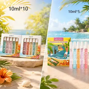 Limited Edition Summer Brazilian Perfume Spray Set, 10 Bottles, Floral & Fruity Scents, Natural Fresh Scent, Ideal for Travel, Home, Office Use