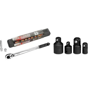 1/2-inch Drive Click Torque Wrench + 5 count -  Socket Adapter