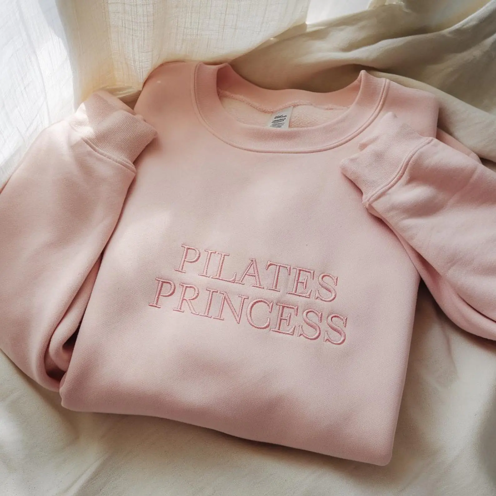 Pilates Princess Embroidered Sweatshirt, Cute Pilates Crewneck, Pilates Instructor Sweatshirt, Cozy Gym Sweatshirt, Fitness Girl Aesthetic