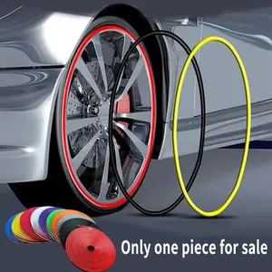 8 Meter Car Wheel Rim Protection Strip, Durable Rubber Material, Waterproof, Easy Installation, Enhances Tire Protection Effect, Car Accessories