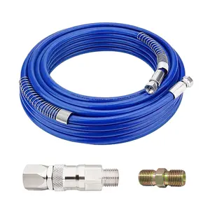 3Pcs/Lot (10m)32.8Ft x 1/4" Airless Paint Sprayer Hose, （3300PSI-4300PSI） High Pressure Airless Paint Spray Hose & 1/4" Hose Connector & Sprayer Swivel Joint for Airless