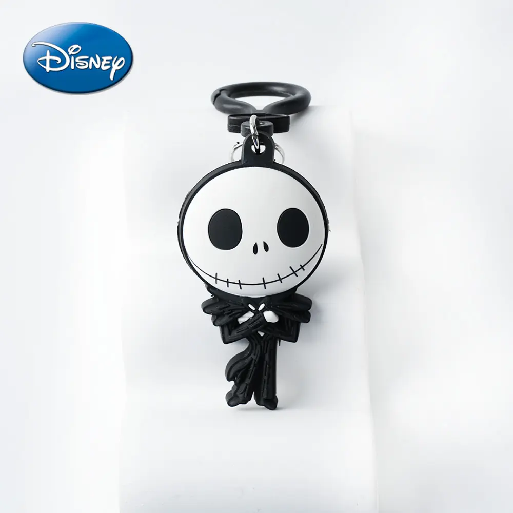 1pc Disney Officially Licensed Nightmare Before Christmas Soft Touch PVC Bag Clip Cute Couple Keychain Decoration Bag Hangings Souvenir Anniversary Birthday Gifts ﻿ ﻿