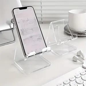 Acrylic Phone Holder, 1 Count Desktop Cellphone Stand, Universal Phone Holder for Home Office, Phone Accessories for iPhone & Android, Phone Holder Design, Smartphone