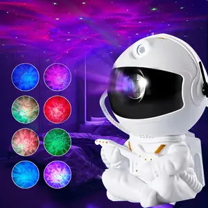 ( Birthday gift) Astronaut Starry Sky Projection Light Full of Stars Ambient Light Spaceman Laser Nebula Water Ripple Bedroom Projection Light