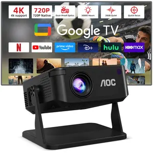 Native 720P Projector with 4K Support, Intelligent Home Beamer with Auto Keystone, WiFi & Bluetooth, Short Throw Projector for Movies & Multimedia Entertainment
